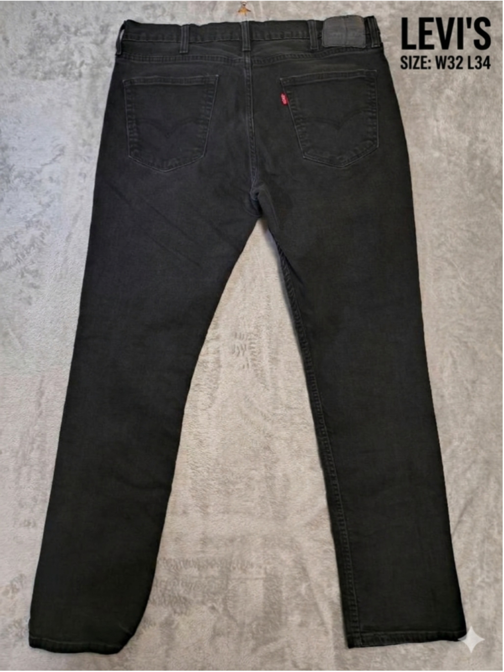 Levi's Men's Black Jeans Size 32x34 Classic 5-Pocket Denim